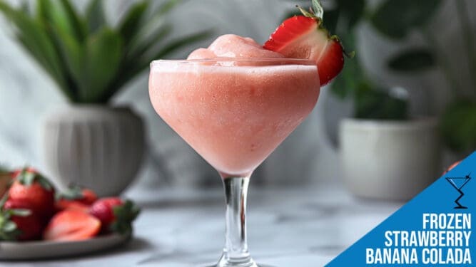 Frozen Strawberry Banana Colada Recipe - Tropical Delight