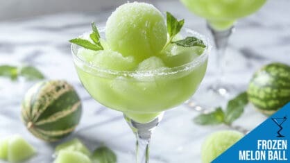 Frozen Melon Ball Cocktail Recipe - Refreshing Melon and Apple Blend